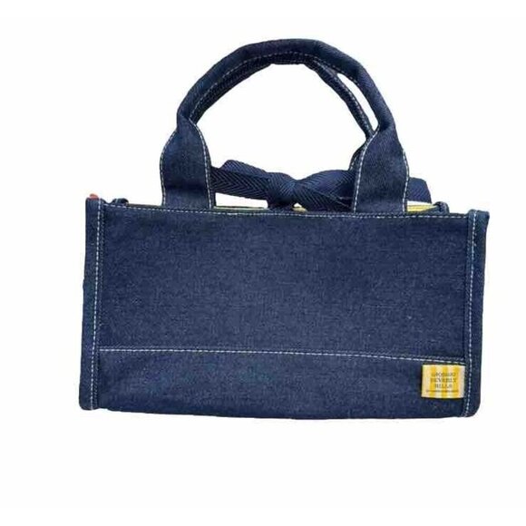 Giorgio Beverly Hills Blue Denim Mini Tote Bag - Picture 1 of 13